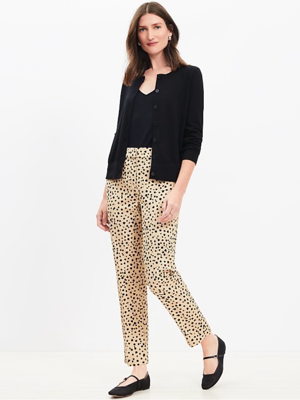 Loft The Riviera Slim Pants in Cheetah print Size 4 Animal print pants Office